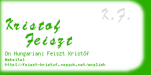 kristof feiszt business card
